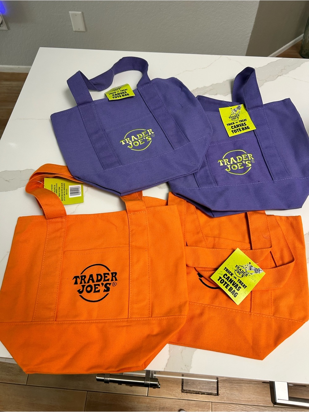 Trader Joe’s Tote Bags - Purple & Orange